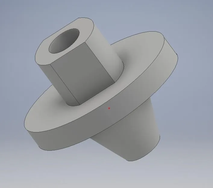 CAD model of the aluminium connecting support